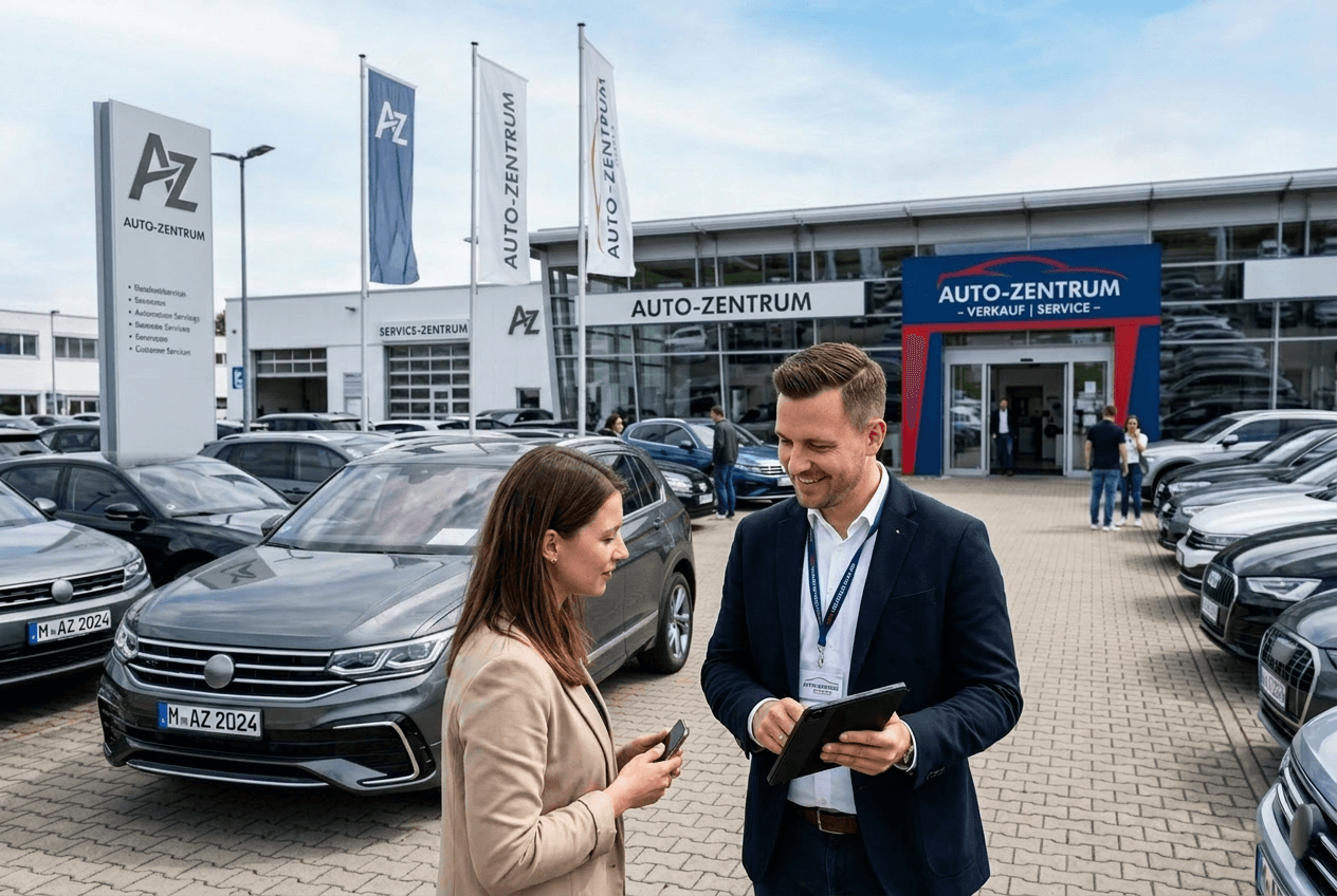 Fahrzeughandel als Hintergrundmotiv fuer Fahrzeughandel-Faktura